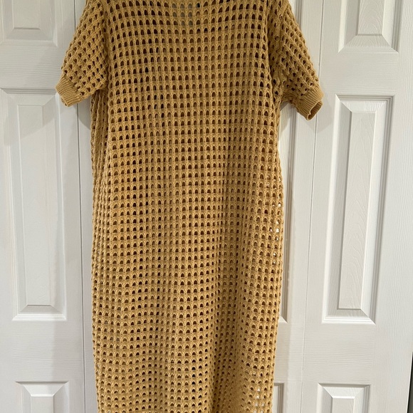 DRESSED IN LALA ORIGINAL: Soul Stuff Knit Dress + Slip Dress in Tan - Picture 2 of 4